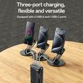 Yesido YP82 10000mAh Powerbank digitaalisella näytöllä - 22.5W, 2x USB-A, USB-C - musta