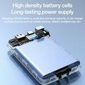 Yesido YP85 20000mAh Powerbank sisäänrakennetuilla Type-C ja Lightning-kaapeleilla - 22.5W - musta