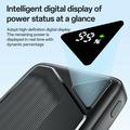 Yesido YP85 20000mAh Powerbank sisäänrakennetuilla Type-C ja Lightning-kaapeleilla - 22.5W - musta