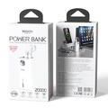 Yesido YP86 20000mAh Powerbank sisäänrakennetuilla USB-C- ja Lightning-kaapeleilla - 22.5W - Valkoinen