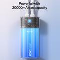 Yesido YP86 20000mAh Powerbank sisäänrakennetuilla USB-C- ja Lightning-kaapeleilla - 22.5W - Valkoinen