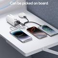 Yesido YP86 20000mAh Powerbank sisäänrakennetuilla USB-C- ja Lightning-kaapeleilla - 22.5W - Valkoinen
