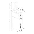 Yesido YP86 20000mAh Powerbank sisäänrakennetuilla USB-C- ja Lightning-kaapeleilla - 22.5W - Valkoinen