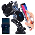 Yogee 2-in-1 Qi Langaton Laturi ja Autoteline - 15W - Musta