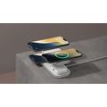 Zens Aluminium Quattro Wireless Charger Pro 4 ja 65W virtalähde - MagSafe-yhteensopiva, Qi2 - Valkoinen