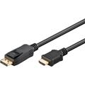 Goobay DisplayPort 1.2 / HDMI 1.4 Kaapeli - Kullattu - 2m