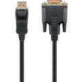 Goobay DisplayPort 1.2 / DVI-D Sovitinkaapeli - Kullattu - 3m