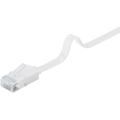 Goobay RJ45 Litteä Verkkokaapeli U/UTP CAT 5e - 0.5m - Valkoinen