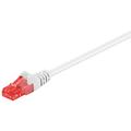 Goobay RJ45 Verkkokaapeli U/UTP CAT 6 - 0.5m - Valkoinen