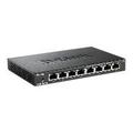 D-Link DES 108 8-porttinen Nopea Ethernet -hallimaton Työpöytäkytkin - Musta