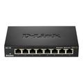 D-Link DGS 108 8-porttinen Hallitsematon Gigabit Metalli Työpöydän Kytkin - Musta