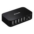 D-Link DUB H7 7-porttinen USB 2.0 -keskitin - Musta