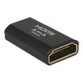 Delock Adapter Suuri Nopeus HDMI Ethernetillä - HDMI-A naaras > HDMI-A naaras