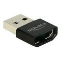 Delock Adapter HDMI-A naaras > USB Type-A uros - Musta