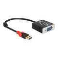 Delock Adapter USB 3.0 Type-A uros > VGA-naaras - Musta