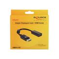 Delock-sovitin DisplayPort-uros > HDMI-naaras - Musta