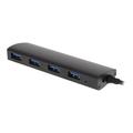 DELTACO UH-481 4-porttinen USB 3.1 Gen Hub - Musta