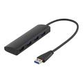 DELTACO UH-481 4-porttinen USB 3.1 Gen Hub - Musta