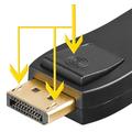 Goobay DisplayPort / HDMI-sovitin - kullattu - musta