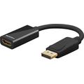 Goobay DisplayPort / HDMI Sovitinkaapeli - Kullattu - Musta