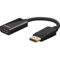 Goobay DisplayPort / HDMI-sovitinkaapeli - kullattu - musta