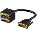 Goobay Dual Link DVI-D uros / 2 Dual Link DVI-D naaras sovitinkaapeli - musta