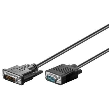 Goobay DVI-A / Full HD VGA Kaapeli - 1m - Nikkelipinnoitettu