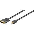 Goobay DVI-D / HDMI Kaapeli - 3m - Kullattu - Musta