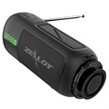 Zealot A5 Solar Bluetooth Kaiutin / FM-Radiolla LED-Valolla - Musta