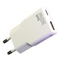 everActive SC-380Q GaN Super Slim 30W laturi USB QC3.0 & USB-C PD-portilla - Valkoinen