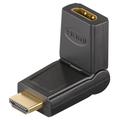 Goobay HDMI 2.0 180-asteen Sovitin - Kullattu - Musta