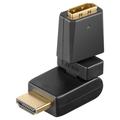 Goobay HDMI 2.0 360-asteen Pyörivällä Sovitin - Kullattu - Musta