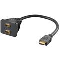 Goobay HDMI 1.4 / Dual Naaras HDMI Sovitinkaapeli - Musta