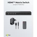 Goobay HDMI 2.0 Matrix Kytkin 4 - 2 - Musta