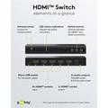 Goobay HDMI 2.0 Kytkin 4 - 1 Äänilähdöllä - Musta