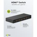 Goobay HDMI 2.0 Kytkin 4 - 1 Äänilähdöllä - Musta