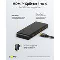 Goobay HDMI 1.4-kytkin Switch 4 - 1 - Musta 