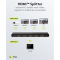 Goobay HDMI 2.0 Jako 1 - 4 - Musta