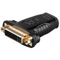 Goobay DVI / HDMI-sovitin - kullattu - musta