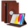 iPad 2022/2025 360 Pyörivä Folio-kotelo - Ruskea
