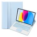 iPad 2022/2025 Bluetooth Suojakotelo Näppäimistöllä - Vaaleansininen