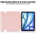 iPad Air 11 2024/2025 360 kääntyvä älykotelo Bluetooth-näppäimistöllä - vaaleanpunainen