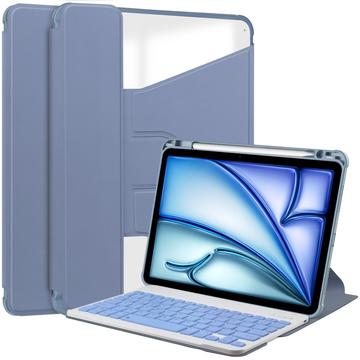 iPad Air 11 2024/2025 360 kääntyvä älykotelo Bluetooth-näppäimistöllä - violetti