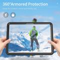 iPad Air 13 (2024) Active Sarja IP68 Vesitiivis Suojakotelo - Musta