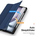 iPad Air 13 2024/2025 Dux Ducis Domo Tri-Fold Smart Lompakkokotelo - Sininen