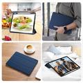 iPad Air 13 2024/2025 Dux Ducis Domo Tri-Fold Smart Lompakkokotelo - Sininen