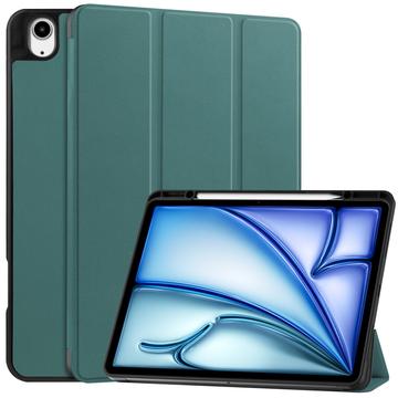 iPad Air 13 (2025) Tri-Fold Series Smart Folio -kotelo - Mustanvihreä