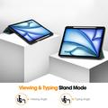 iPad Air 13 (2025) Tri-Fold Series Smart Folio -kotelo - Mustanvihreä