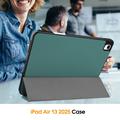 iPad Air 13 (2025) Tri-Fold Series Smart Folio -kotelo - Mustanvihreä