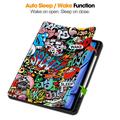 iPad Air 13 (2025) Tri-Fold Series Smart Folio -kotelo - Graffiti